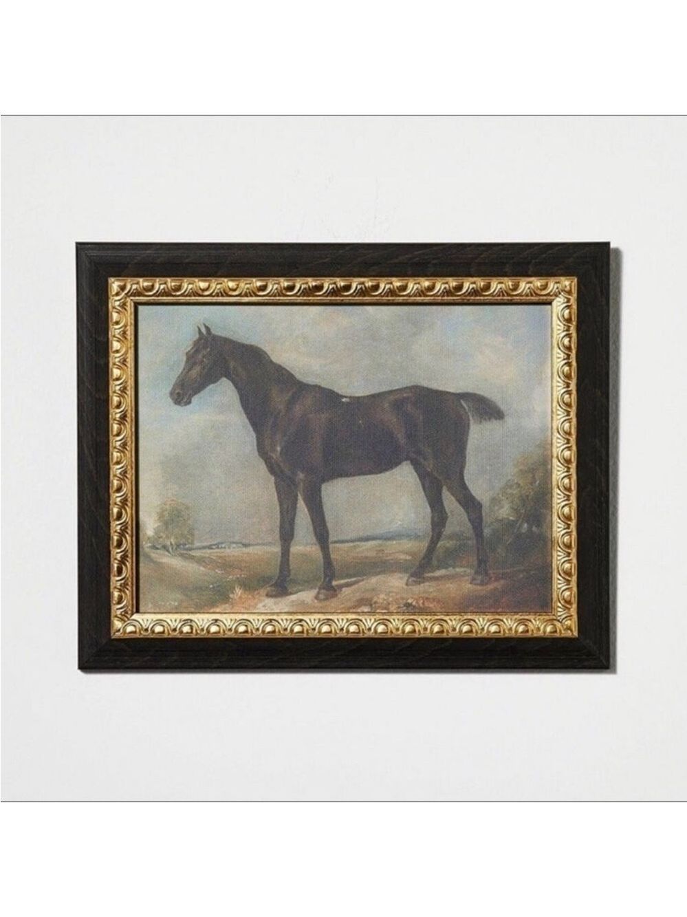 Studio McGee 8" x 10" Stallion on Canvas Board Gold/Brown - Threshold